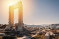 Portara of Naxos at sunset