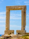 Portara - ruins of ancient temple of Delian Apollo on Naxos island Royalty Free Stock Photo