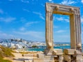 Portara - ruins of ancient temple of Delian Apollo on Naxos island