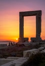 Portara - ruins of ancient temple of Delian Apollo on Naxos island, Cyclades