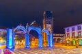 Portas da Cidade archway at Ponta Delgada town at Sao Miguel, Po Royalty Free Stock Photo