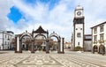 Portas da Cidade, the city symbol of Ponta Delgada in Sao Miguel Island in Azores, Portugal Royalty Free Stock Photo