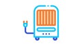 Portable Air Climate System On Icon Animation