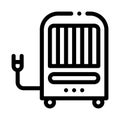 Portative Air Climate System On Rollers Vector