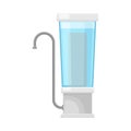 Portative Water Filter For Purification Flat Vector Illustration Royalty Free Stock Photo