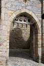 Portcullis in the gate of a medieval Irish castle