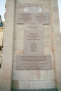 Porte Desilles, memorial gate in Nancy, France, place du Luxembourg, historical monument to remember the victims of the American