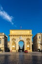 Porte du Peyrou, Arc de Triomphe in Montpellier, France. Royalty Free Stock Photo