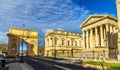 Porte du Peyrou and Palais de Justice in Montpellier