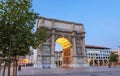 Porte Royale - triumphal arch in Marseille, France. Constructed in 1784 - 1839 Royalty Free Stock Photo