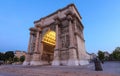 Porte Royale - triumphal arch in Marseille, France. Constructed in 1784 - 1839 Royalty Free Stock Photo