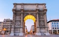 Porte Royale - triumphal arch in Marseille, France. Constructed in 1784 - 1839 Royalty Free Stock Photo