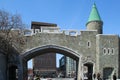 Porte Saint Jean, one of the city gates of Quebec City Royalty Free Stock Photo