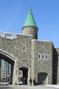 Porte Saint Jean, one of the city gates of Quebec City Royalty Free Stock Photo