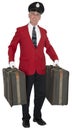 Porter, Baggage Handler, Doorman, Hotel Employee, Isolated