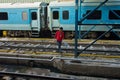 Porter Delhi railway station Royalty Free Stock Photo