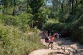 Porter pass stone track during hiking to the top of mountain plateau at Phu Kradueng National Park