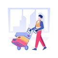 Porter service isolated concept vector illustration.