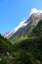 A porter walking into the valley