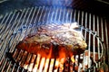 Porterhouse steak on the coals Royalty Free Stock Photo