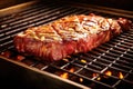 porterhouse steak on a professional restaurant grill top