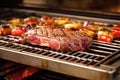 porterhouse steak on a professional restaurant grill top