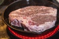 Porterhouse Steak searing