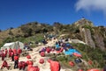 Porters at the Dead Woman's Pass in Inca Trail to Machu Picchu