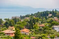 Portese, Italy, at Lake Garda during a beautiful sunset