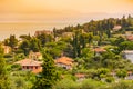 Portese, Italy, at Lake Garda during a beautiful sunset