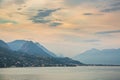 Portese, Italy, at Lake Garda during a beautiful sunset