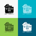 portfolio, Bag, file, folder, briefcase Icon Over Various Background. glyph style design, designed for web and app. Eps 10 vector Royalty Free Stock Photo