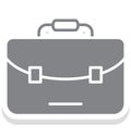 Portfolio Bag Isolated Vector with Line and Fill Icon Royalty Free Stock Photo