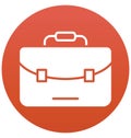 Portfolio Bag Isolated Vector with Line and Fill Icon Royalty Free Stock Photo