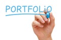 Portfolio Blue Marker Royalty Free Stock Photo