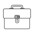 portfolio briefcase handle isolated icon Royalty Free Stock Photo