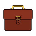 portfolio briefcase handle isolated icon Royalty Free Stock Photo