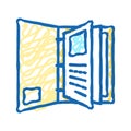 portfolio folder icon doodle illustration Royalty Free Stock Photo