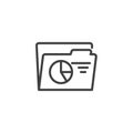 Portfolio folder line icon