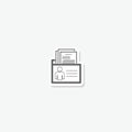 Portfolio icon sticker isolated on gray background Royalty Free Stock Photo