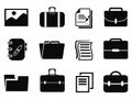 Portfolio icons set Royalty Free Stock Photo