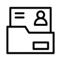 portfolio line icon illustration vector graphic