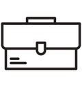 Portfolio line isolated vector icon can be easily modified and edit Royalty Free Stock Photo