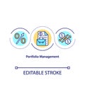Portfolio management concept icon