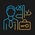 Portfolio manager gradient vector icon for dark theme