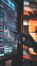 portfolio manager using an AI tool to predict MicroStrategy stock fluctuations