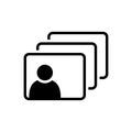 Black solid icon for Portfolio, collection and profile