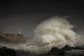 Porthcawl lighthouse and storm