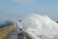 Remnants of Hurricane Ophelia batters Porthcawl, South Wales, UK