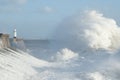 Remnants of Hurricane Ophelia batters Porthcawl, South Wales, UK